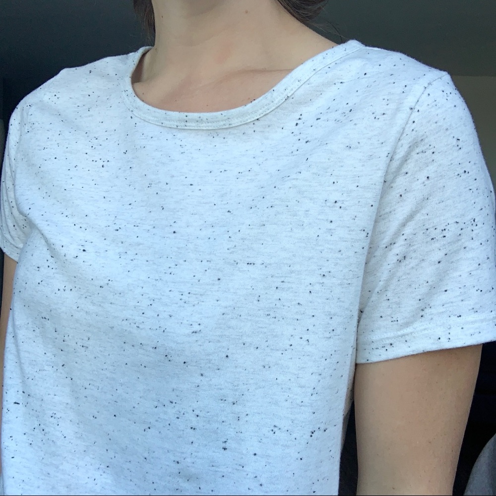 White Speckle T Shirt Dress